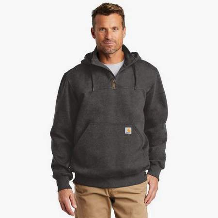 Mens EcoSmart Hooded Sweatshirt (P170) -Heather RE -S : :  Clothing, Shoes & Accessories