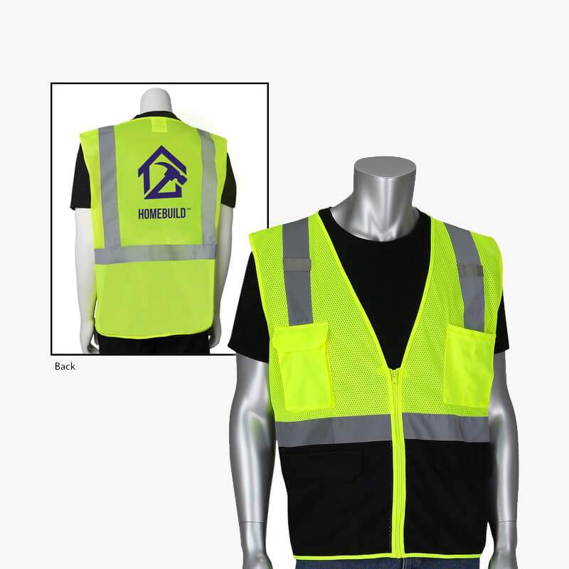 Five Pocket Black Bottom Front Value Mesh Vest