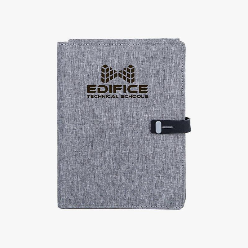 Binghamton RPET Padfolio With Wireless Phone Charger HALO Branded Solutions