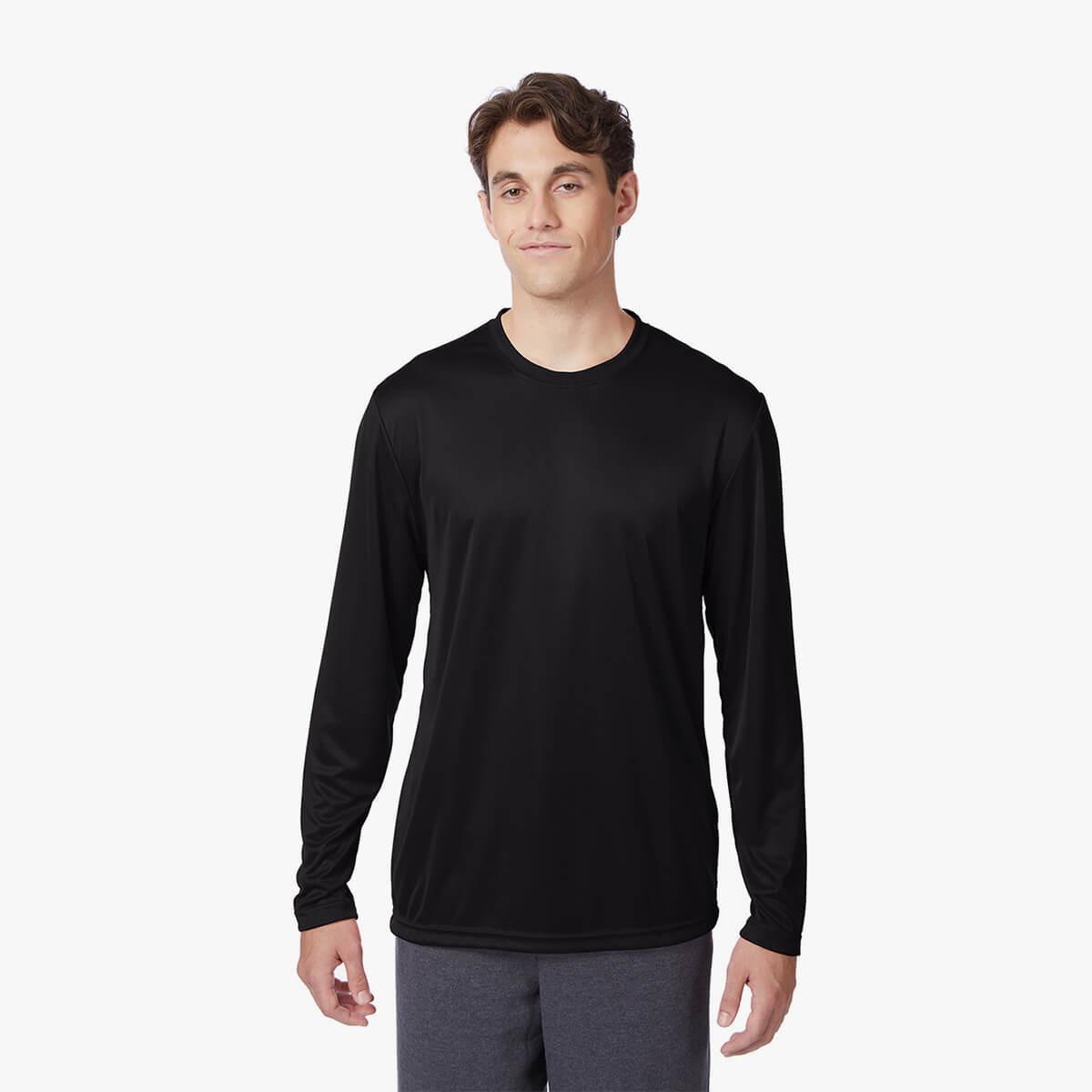 Hanes Printables Adult Cool DRI® with FreshIQ Long-Sleeve Performance T ...
