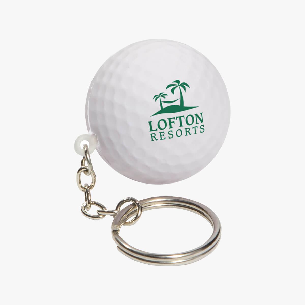 Golf Ball Stress Reliever Key Chain HALO Branded Solutions