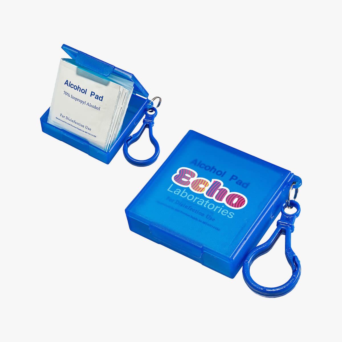 Handy Pack Sanitizing Wipes with Carabiner HALO Branded Solutions