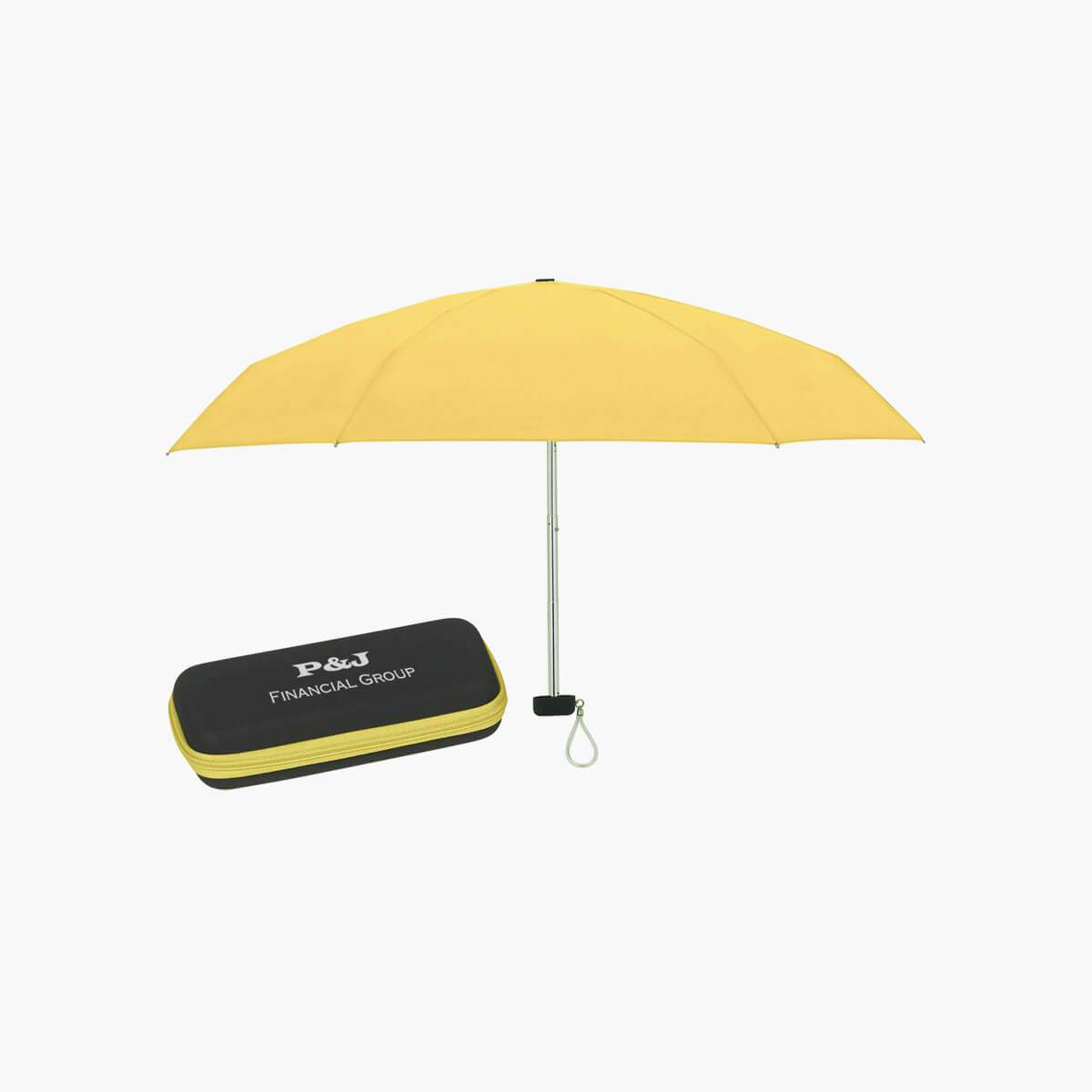 37" Arc Telescopic Folding Travel Umbrella With Eva Case